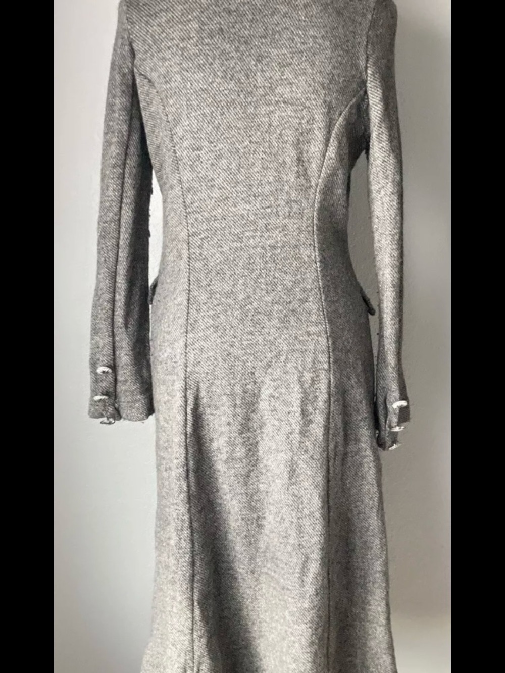 Free People Long Gray Duster Coat - Picture 7 of 11